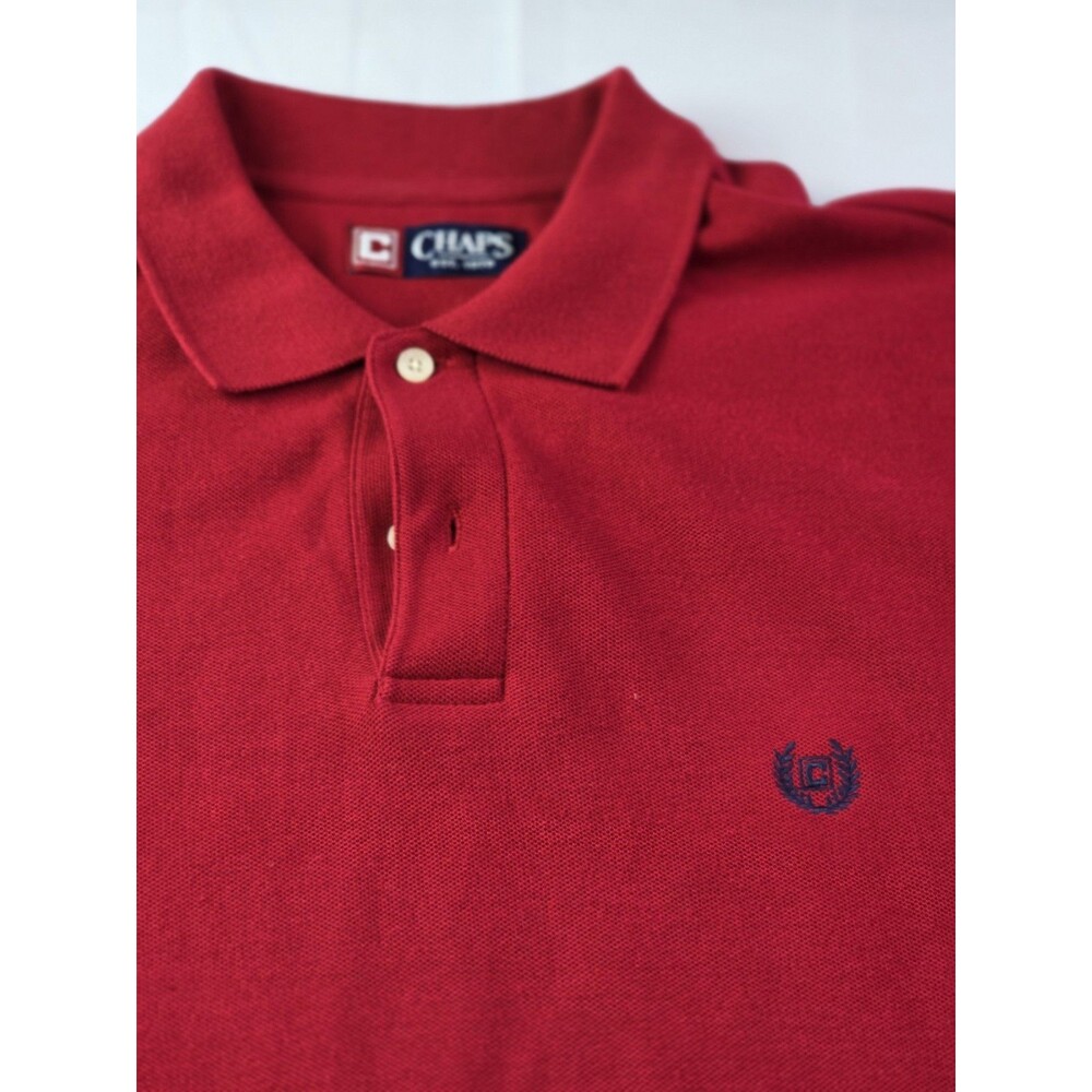 Chaps Ralph‎ Lauren Adult Medium Red Short Sleeve Shirt